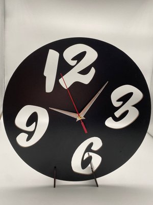 Настінний Декоративний Механічний Дизайнерський годинник Класичний цифри з ХДФ Ч019 фото
