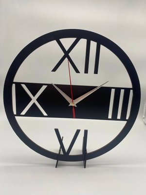 Настінний Декоративний Механічний Дизайнерський годинник Римскьі цифри з ХДФ Ч009 фото