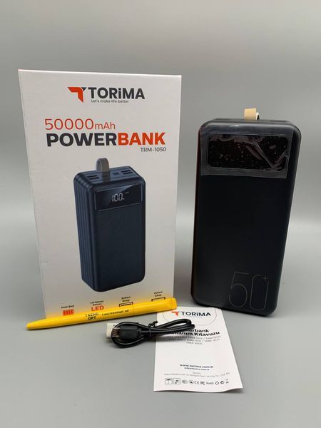 Повербанк TORIMA TRM-1050 50 000 mAh с Фонариком PB009 фото