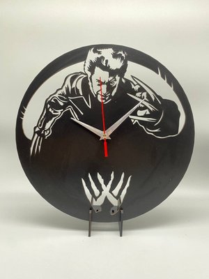 Настінний Декоративний Механічний Дизайнерський годинник Росомаха Марвел з ХДФ Ч010 фото