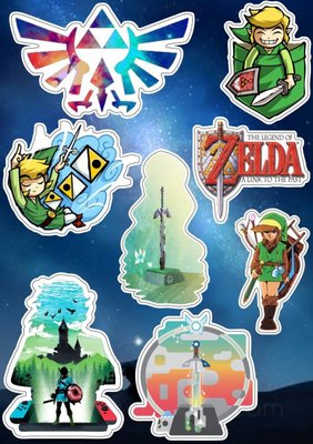 Наклейки Стикеры А5 самоклеющаяся бумага "Legend of Zelda " стикеры набор Н090 фото