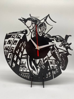 Настінний Декоративний Механічний Дизайнерський годинник Чоловік-павук / Spider Man Марвел з ХДФ Ч011 фото