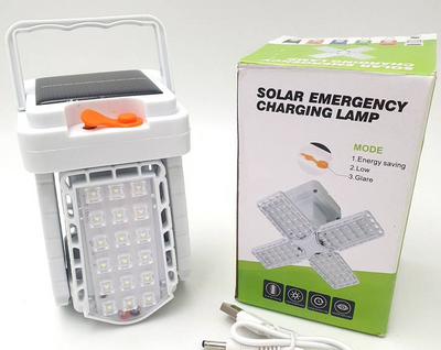 Ліхтар для кемпінгу з сонячною панеллю Charging Lamp 001002 фото