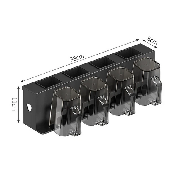 Тримач для зубної щітки 4 чашки Storage Shelf 001677 фото Тримач для зубної щітки 4 чашки Storage Shelf 001677 фото