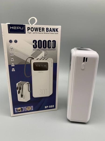 Портативная мобильная батарея Powerbank HEPU HP988 30 000mAh с набором зарядных кабелей PB025 фото