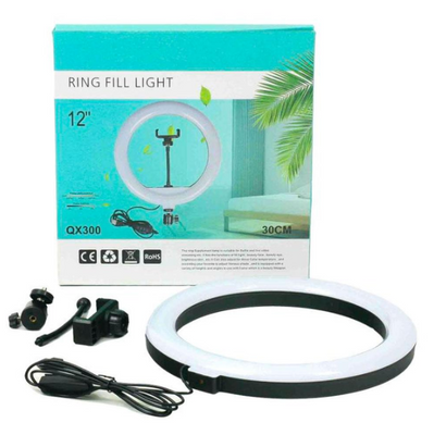 Кільцева лампа Ring Fill Light QX-300 30см 001663 фото