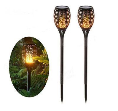 Садовый светильник факел на солнечной батарее Garden Light 32см 001072 фото