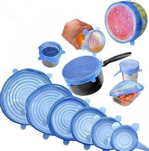 Набор силиконых крышек Super stretch silicone lids 6 шт 001100 фото