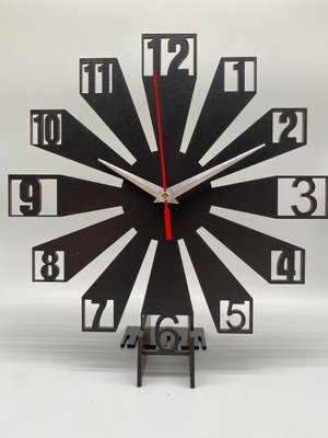 Настінний Декоративний Механічний Дизайнерський Годинник Квітка з ХДФ Ч003 фото