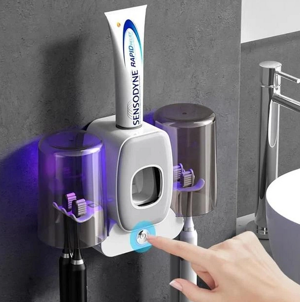 Тримач для зубної щітки, 2 чашки TOOTHBRUSH HOLDER 001678 фото