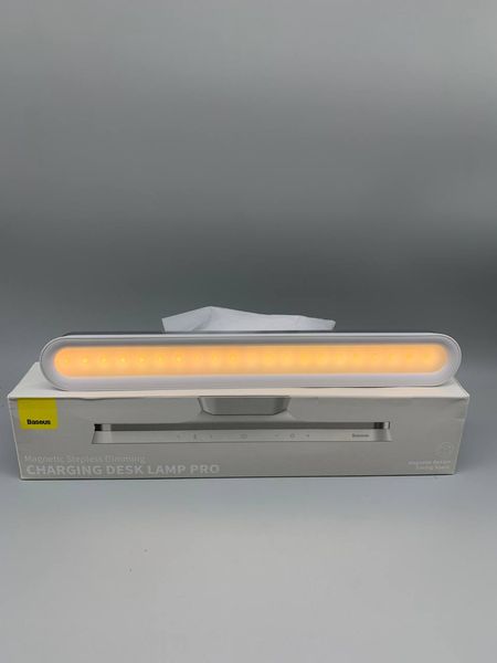 Лампа акумуляторна ліхтар Baseus Magnetic Stepless Dimming Charging Desk Lamp Pro White 5V/5W 1800мАч до 24 годин роботи СВ001 фото