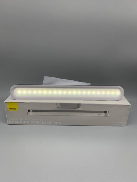 Лампа аккумуляторная фонарь Baseus Magnetic Stepless Dimming Charging Desk Lamp Pro White 5V/5W 1800мАч до 24 часов работы СВ001 фото