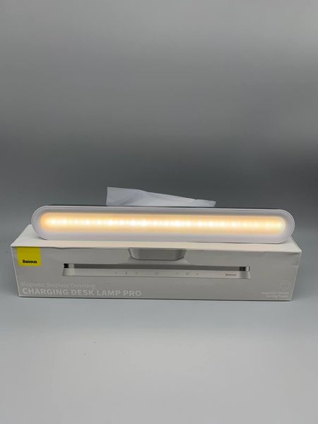 Лампа акумуляторна ліхтар Baseus Magnetic Stepless Dimming Charging Desk Lamp Pro White 5V/5W 1800мАч до 24 годин роботи СВ001 фото