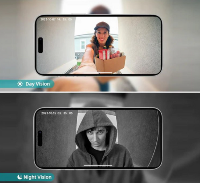 Умный дверной звонок с камерой ночного видения Video doorbell 002036 фото