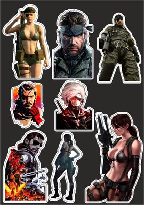 Наліпки Гра Стікери А5 самоклеючий папір "Metal Gear" стікерпак Н137 фото