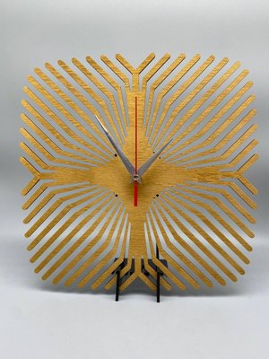 Настінний Декоративний Механічний Дизайнерський годинник Стародавнє дерево з фанери Ч020 фото