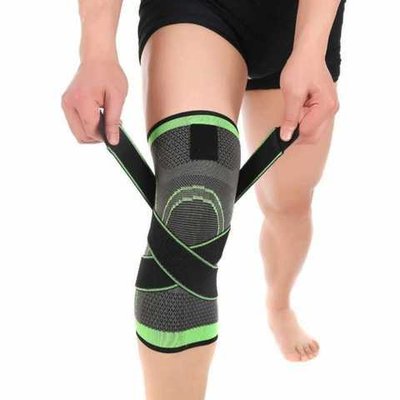 Зелений еластичний бандаж для колінного суглоба Knee Support 000405 фото