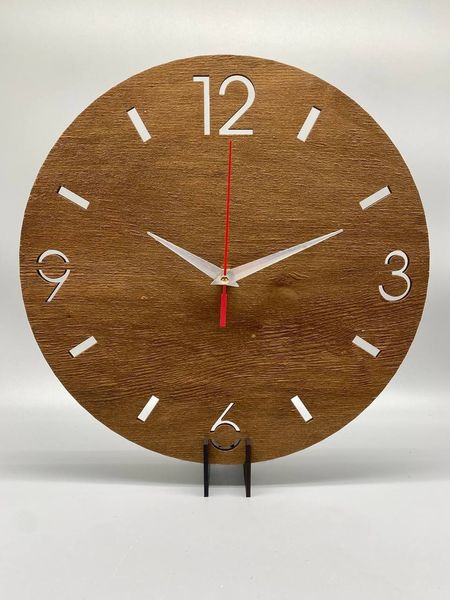 Настенные Декоративные Механические Дизайнерские часы Классические цифры с метками с фанеры Ч023 фото