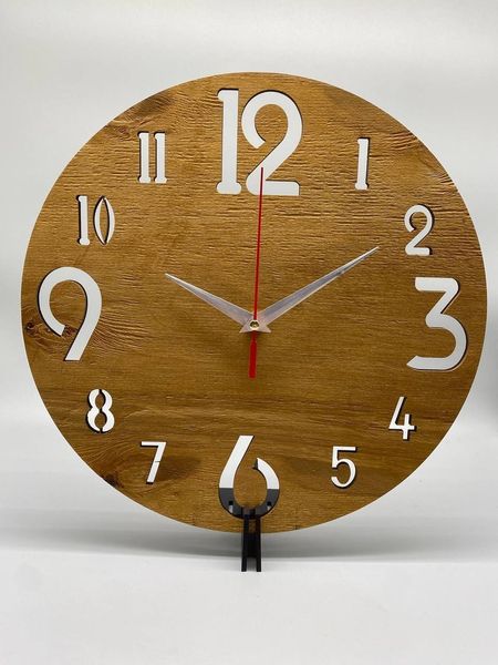 Настенные Декоративные Механические Дизайнерские часы Классические цифры с фанеры Ч024 фото
