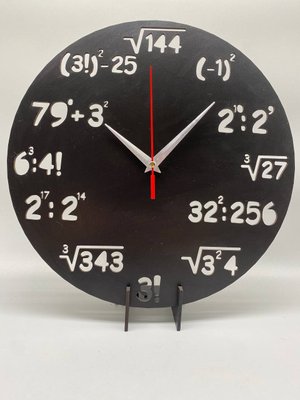 Настенные Декоративные Механические Дизайнерские часы Математика с ХДФ Ч016 фото