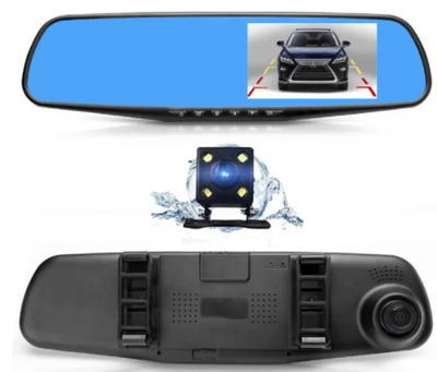 Автомобільний відеореєстратор дзеркало DVR L9000 із двома камерами 000450 фото