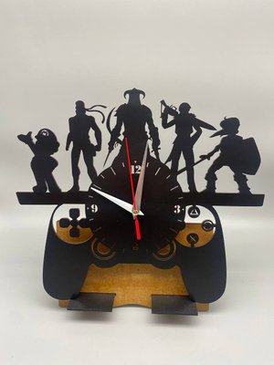 Настенные Декоративные Механические Дизайнерские часы в виде Игрового Джойстика с ХДФ Ч004 фото